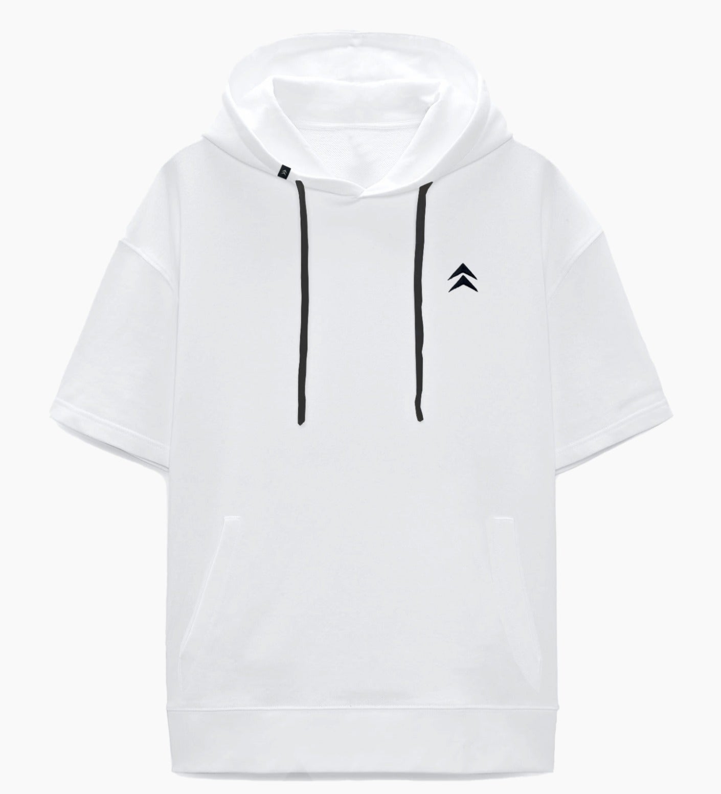 Essential White Short Sleeve Hoodie image 0