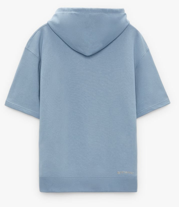 Essential Blue Short Sleeve Hoodie image 1